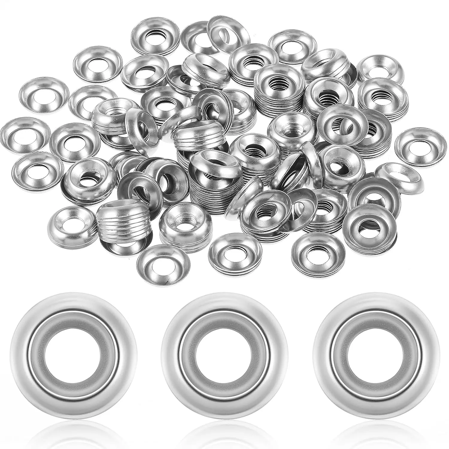 200 Qty #6 Countersunk Finish Washers Stainless Finishing Washers 304 Stainless Steel Washers Finishing Cup,