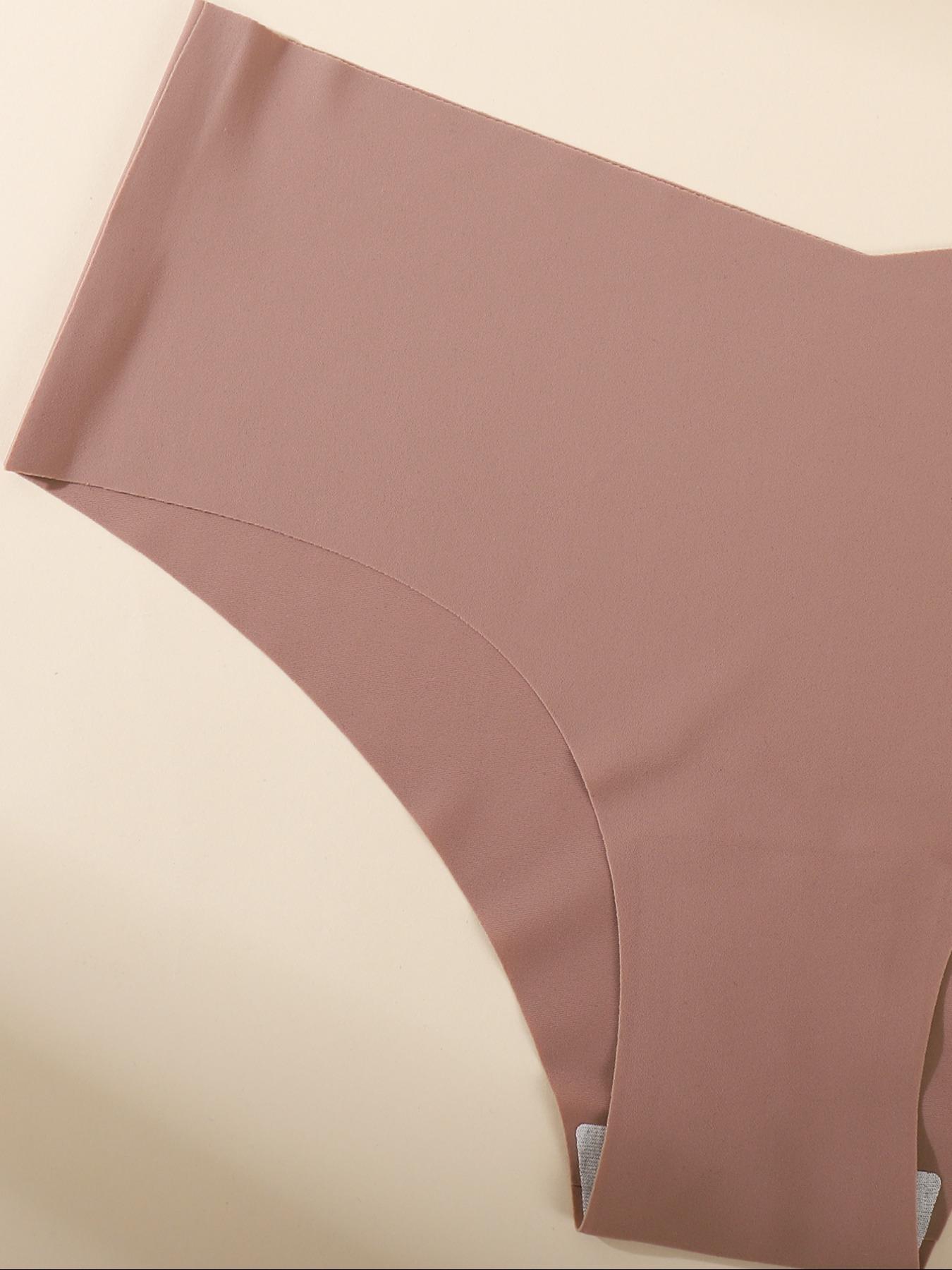 Women's Plain / All Over Print Soft Pastel Panty, Breathable Cute Comfortable Seamless Pastel Knicker for Daily Wear, Women's Underwear for All Seasons