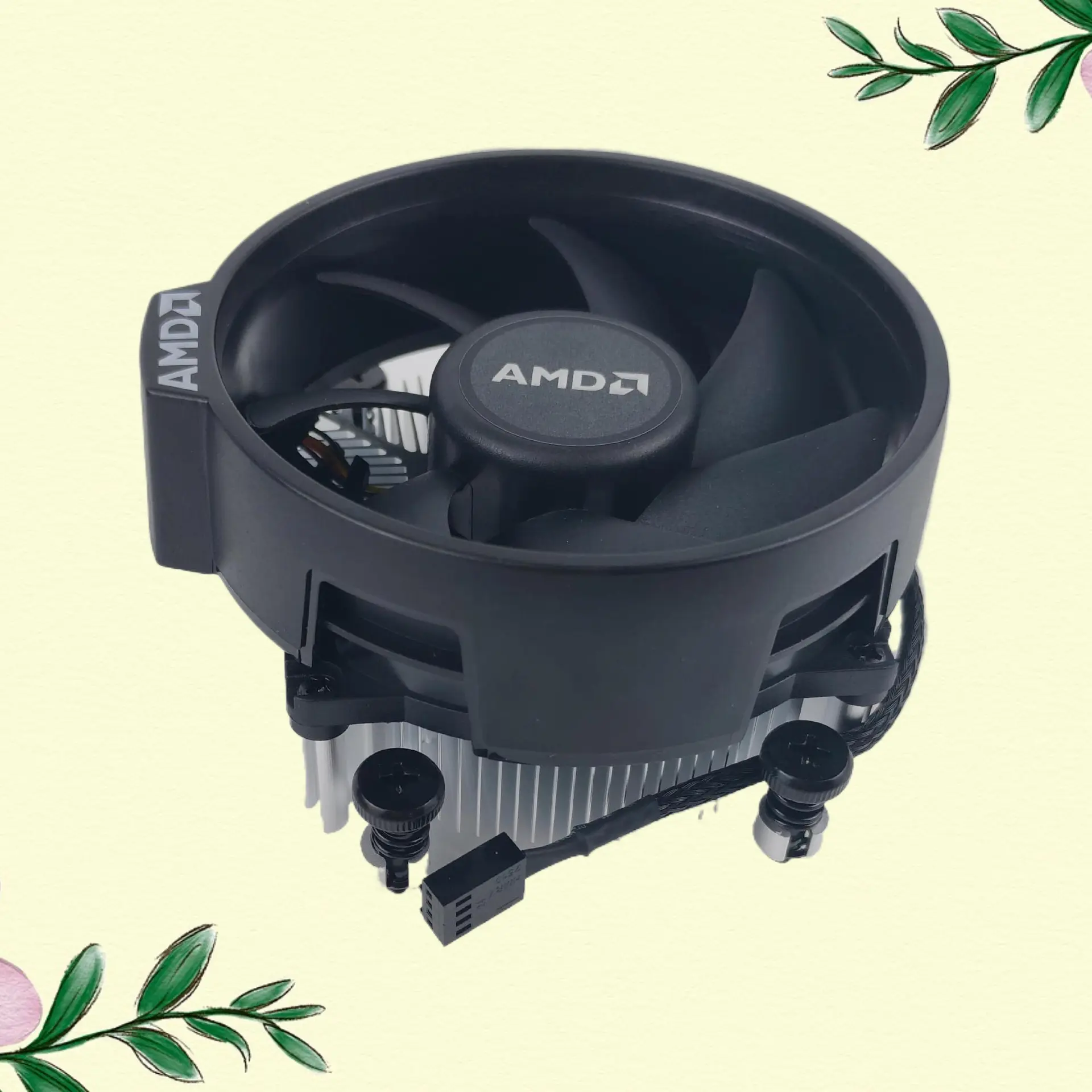 40mm Large Aluminum Core CPU Cooler - Silent Heat Dissipates Heatsink, Compact Fit, Compatible With AMD AM4-AM5 Platforms, Suitable For Desktop Processors, Ideal For Office Users