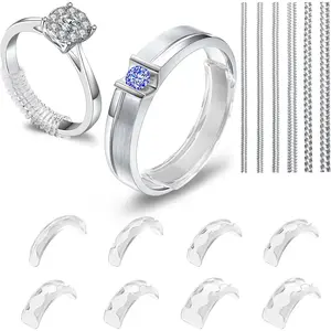 Ring Sizers for Loose Rings,14-Pack Adjuster Kit with Premium TPU to Stop Spinning,Invisible Guard Spacer for Men and Women, Reduce Size by 0.5-1 Without Resizing Rings, Fits Bands 1-11mmGift.
