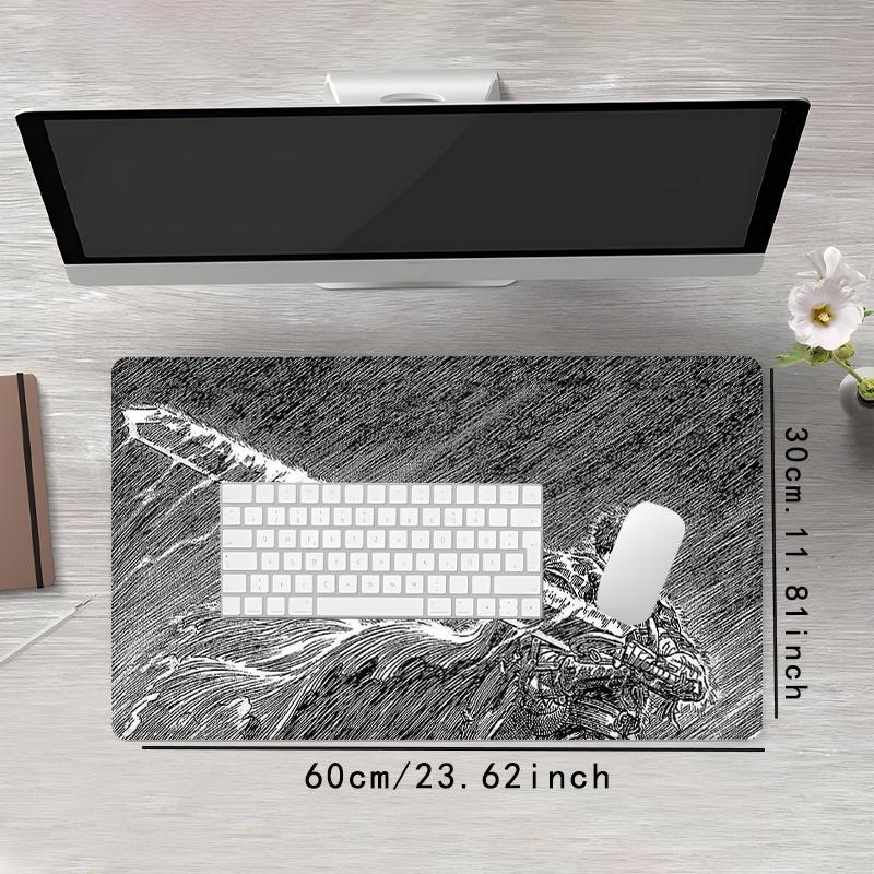 Creative Pattern Mouse Pad, Gaming Mouse Pad, Non-slip Rubber Base Stitched Edge Desk Pad for Laptop Desktop, Office Desk Accessories, Corporate Work Desk Accessories, Gaming Desk Accessory, Computer Desk Mat