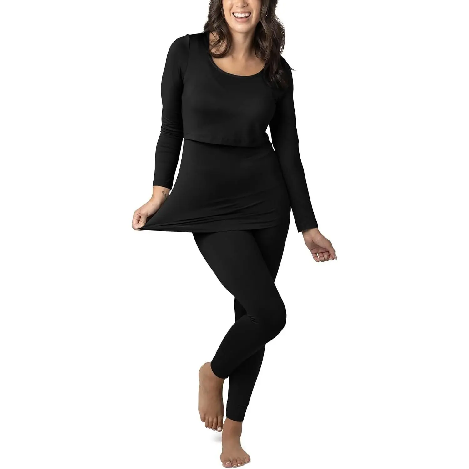 Maternity Pajamas & Postpartum Lounge Sets for Women, Long Sleeve Nursing Pajamas