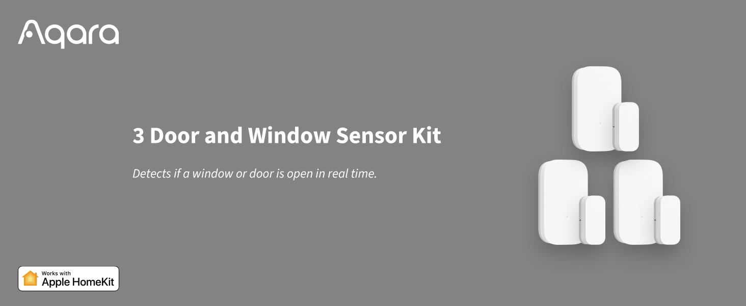 Zigbee Door and Window Sensor 3 Pack, Mini Contact Sensor, Home Automation, Requires Hub, Zigbee Connection, Kid Safety, Compatible with HomeKit, Alexa, Works with IFTTT