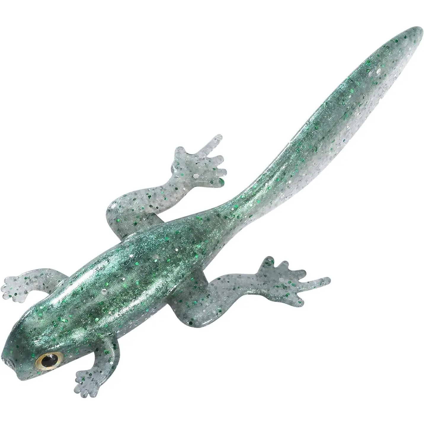 6 Pack Soft Plastic Frog Baits, 3.2 Inches Tadpole Swimbaits Frog Lures Bass Crappie Lures  Lizard  Shad Drop Shot Panfish Bluegill