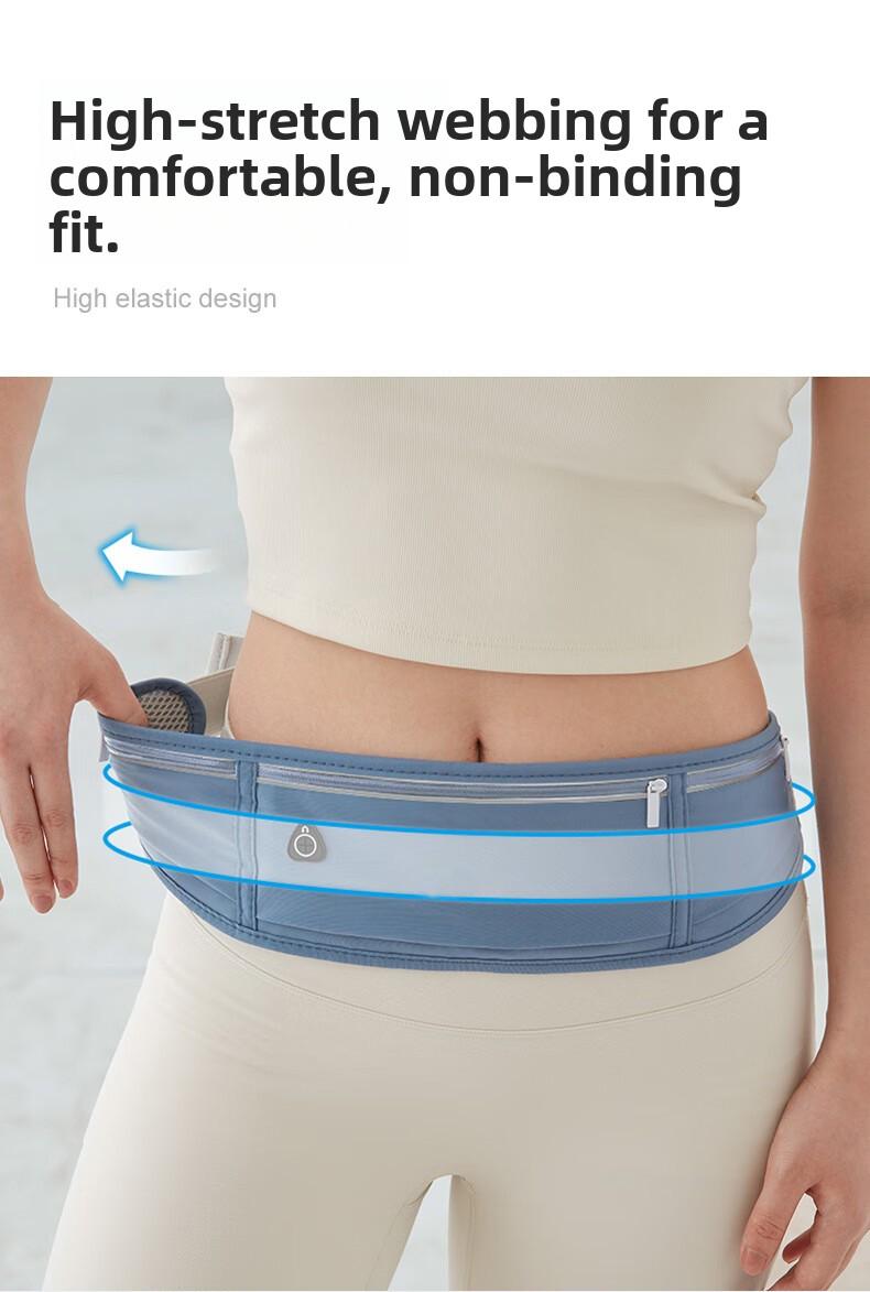 New sports fanny pack belt outdoor running fitness belt yoga invisible light fanny pack close-fitting belt equipment