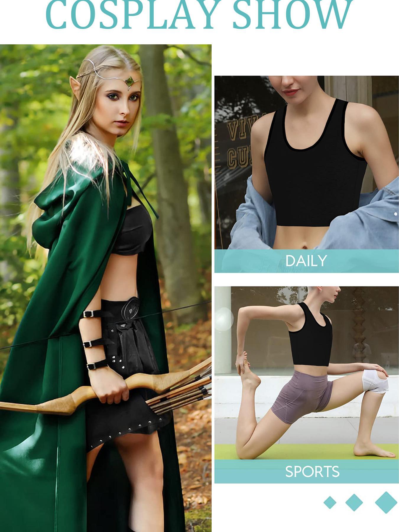 Women's Solid Compression Lingerie Top, Casual Comfy Breathable Round Neck Crop Top, Fitted Tank, Fashion Minimalist Women's Underwear For All Seasons, Underwear for Teenage Girls