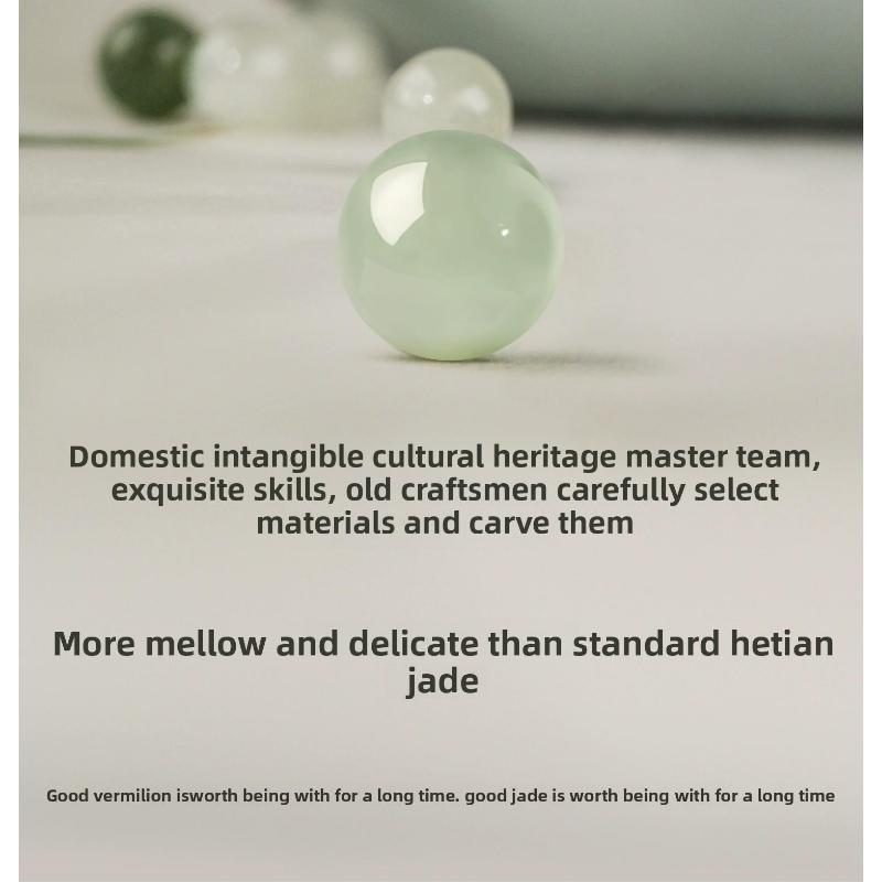 S925 Sterling Silver Hetian Jade Gourd Bracelet for Women Gold Inlaid Jade New Chinese Style National Style Jade Bracelet Light Luxury Exquisite Gift.