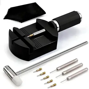 Watch Link Removal Kit, Resizing Tool for Bracelet Adjustment & Replacement, Pin Remover for Sizing Strap, Watch Adjuster, Hammer for Watch Repair, Adjust Band