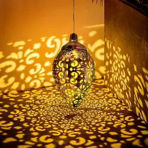 1PC Teardrop Solar Fairy Tears Decor Lights, Weatherproof Metal Hanging Garden Lights for Yard, Backyard, Balcony, Halloween, Christmas, Birthday Party, Ideal Festival Gift