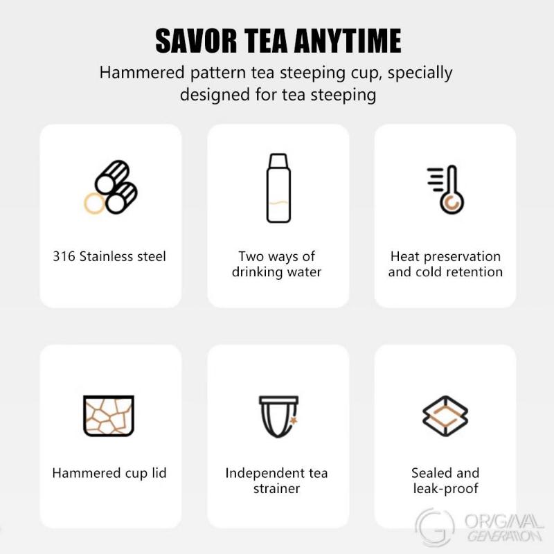 316 Steamer Pressure Thermos 500ml/17oz 12 Hours Hot 12 Hours Cold.