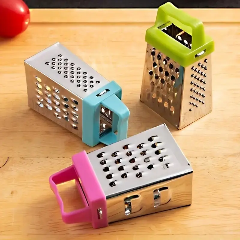 Stainless Steel Mini Cheese Grater Set, Multi-Functional Metal Kitchen Tool, Durable and Easy to Use, for Cheese, Garlic, Ginger
