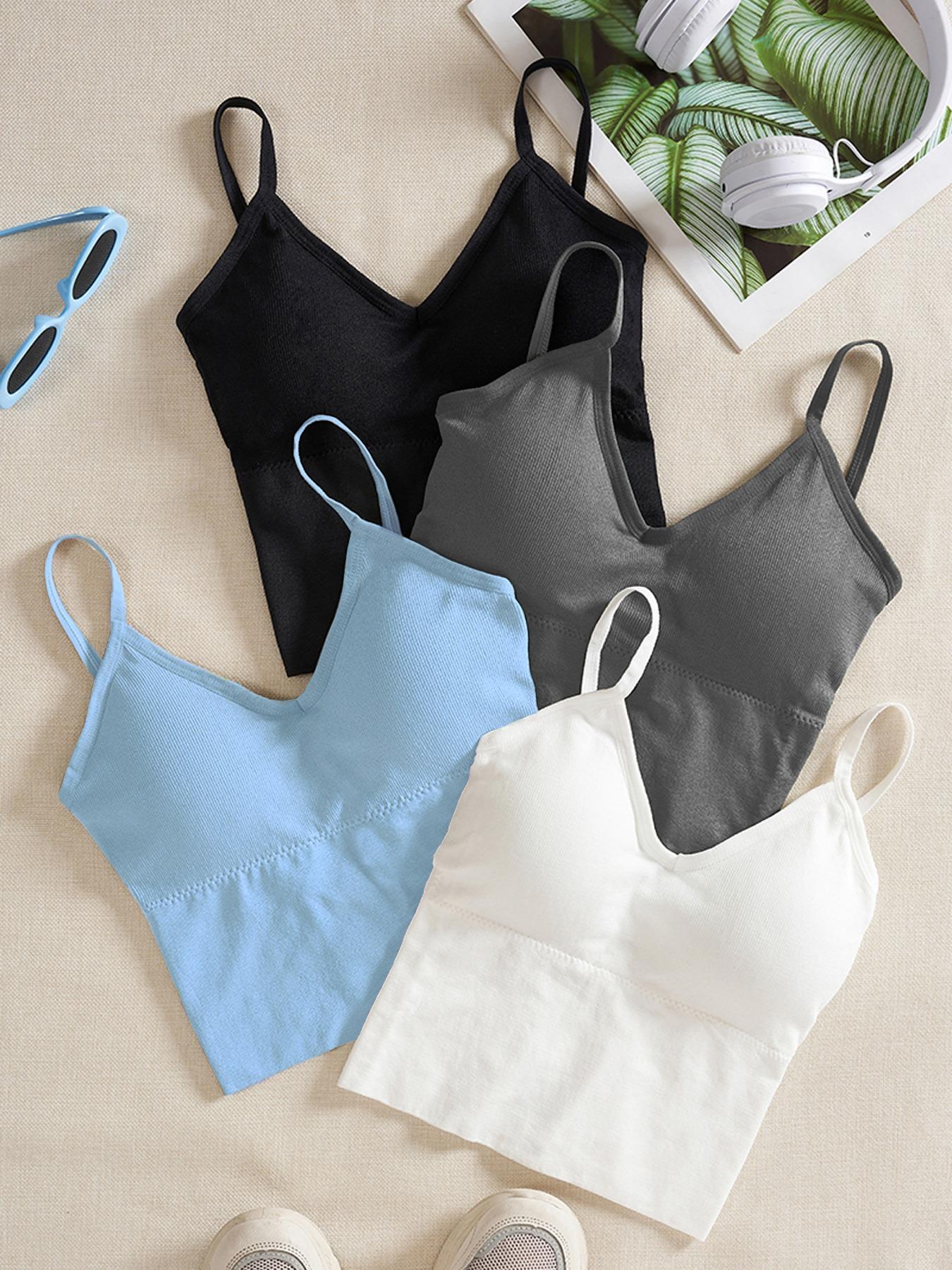 Women's Plain Criss Cross Backless Sports Bra, Casual Breathable Sports Top for Yoga Gym Workout, Women's Sport & Outdoor Clothing for All Seasons