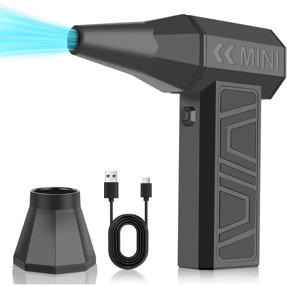 X3 Cordless Air Duster 130,000RPM High-Speed Mini Blower, 4-Gear Adjustable Power Turbo Jet Fan, Portable Dust Blower for Cleaning Electronics, Cars, Homes, and Outdoor Spaces