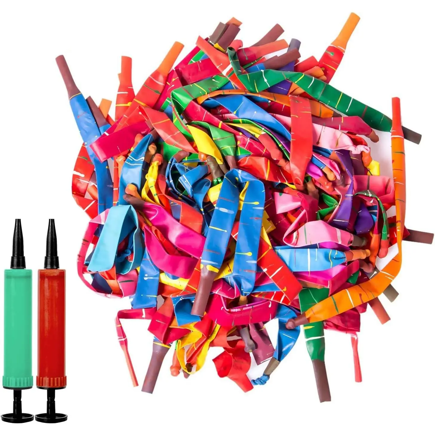 100pcs Colorful Giant Rocket Balloons with Two Air Pump for Partiesfidget toys