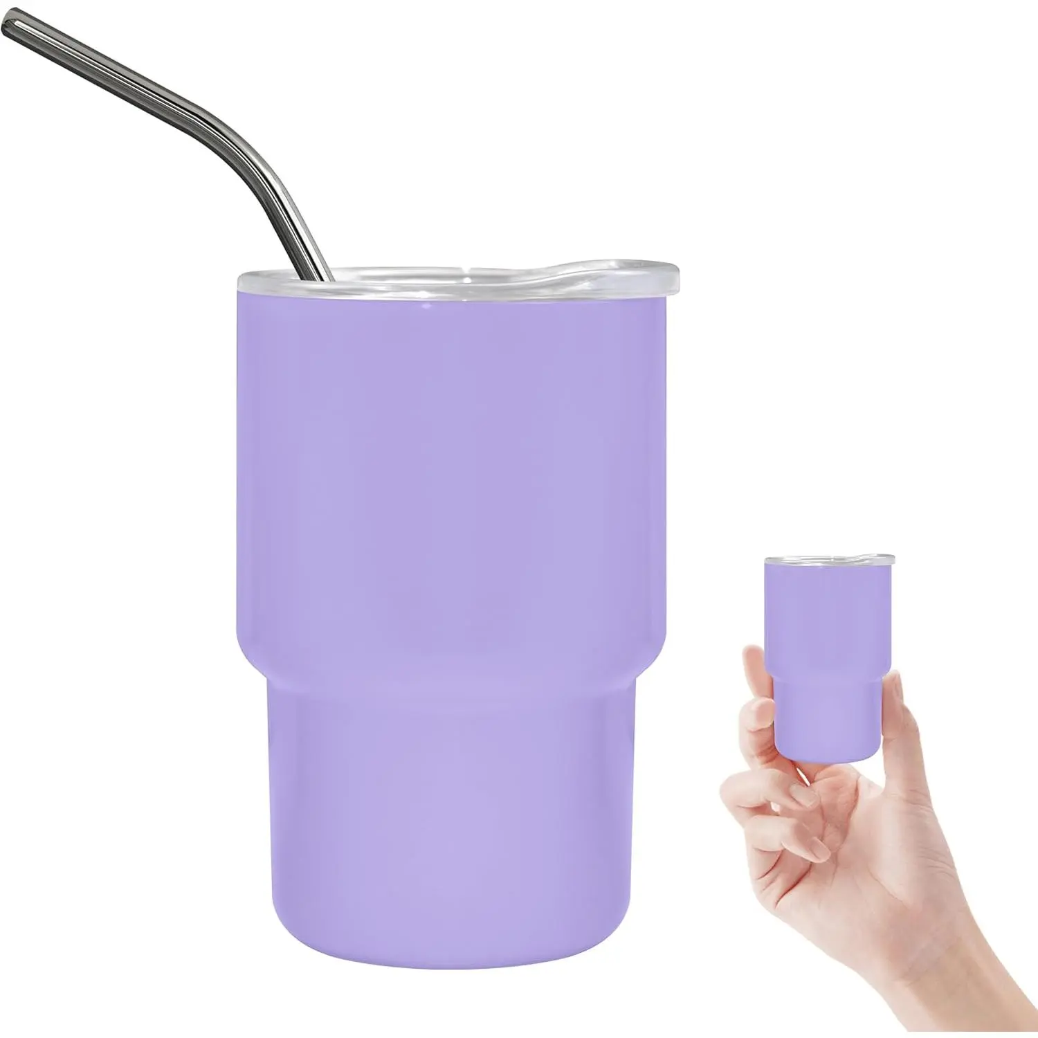 3oz Mini Tumbler Shot Glass with Straw and Lid,Sublimation Shot Glasses Tumblers Stainless Steel Double Wall Vacuum Insulated Shot Glass for Party Wedding BarCocktail Coffee