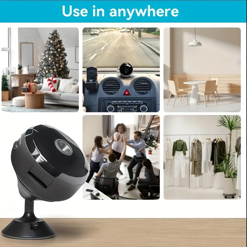 4 Pieces Wireless Smart Security Cameras, with App Control - 1080P HD Video, WiFi and Wireless Connection, Magnetic Mount, Rechargeable Battery, USB Dual-use for Home and Car Monitoring |     Fashion Hexagonal Design, Wireless Security Camera