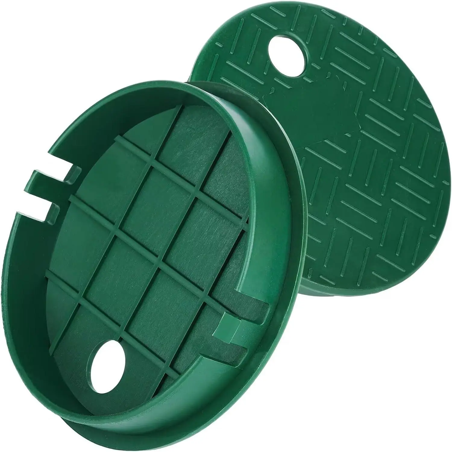 Outdoor Sprinkler Valve Cover, ID 5.5" OD 6", 2 count | Heavy-Duty Irrigation Control Valve Box Lid for Greenhouse & Outdoor Use