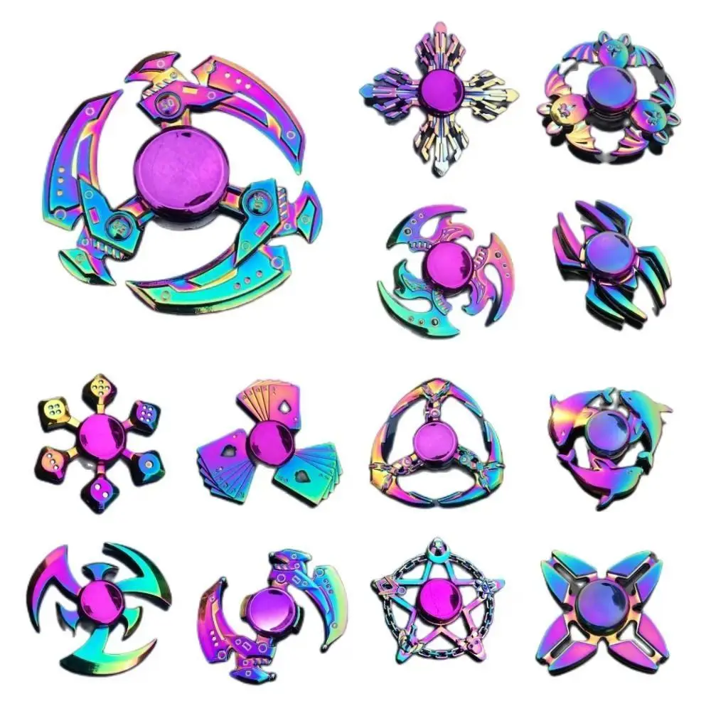 Dragon Wings Hand Spinner Alloy High Speed Metal Rainbow Finger Spinner Low Noise Anti Pressure Fingertip Gyro Birthday Gift