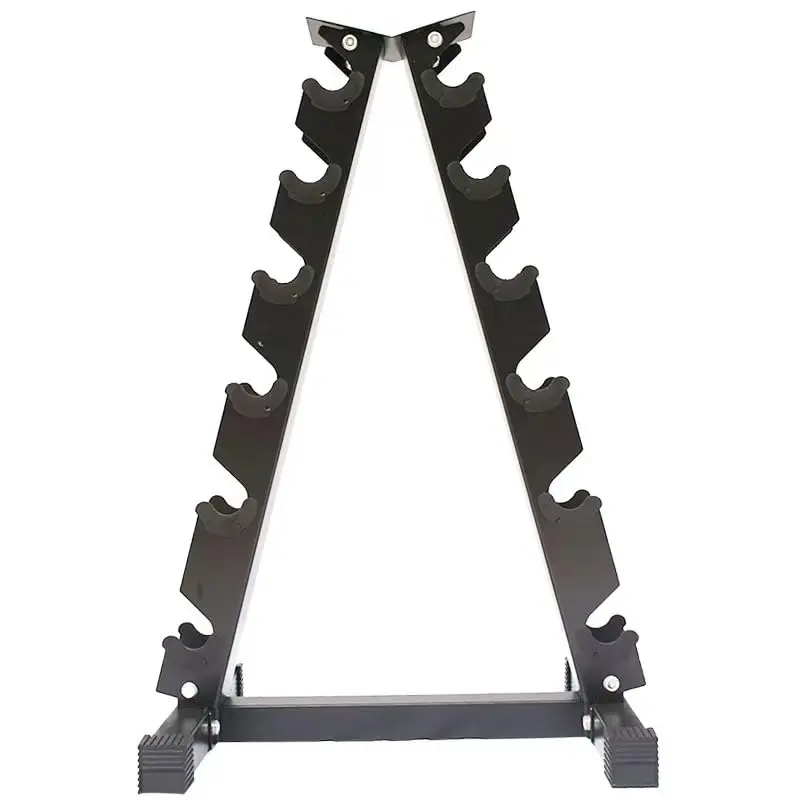 Space-Saving A-Frame Dumbbell Rack, Heavy-Duty Steel Weight Holder for Home Gym, Safe and Solid with 480 lb Capacity, Prevents Scratches & Safeguards Flooring, 480-Pound Capacity