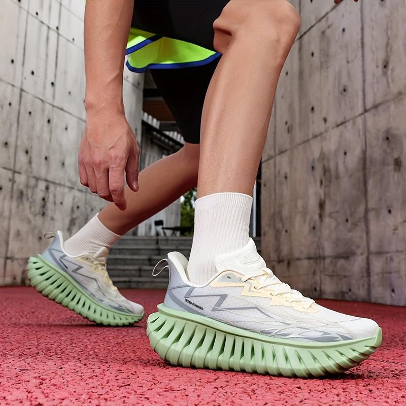 (New)[sneakers] Men'S Running Shoes That Are Lightweight And Breathable, Designed for Road Racing; Outdoor Marathon Training Footwear with Laces for Adults; Low-Top Athletic Shoes Suitable for Fitness And Exercise, Featuring Anti-Slip And Durable Materia