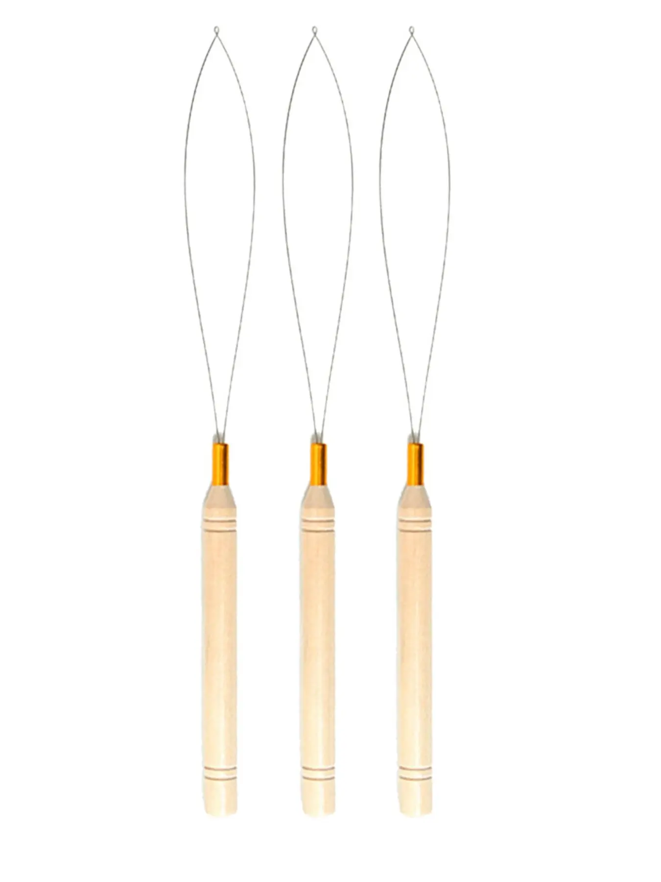 Wig Extension Tools, Lightweight Bead Stringer for Easy Operation, 3-Piece Set for Wig Installation, Hair Weaving, Thread Guide