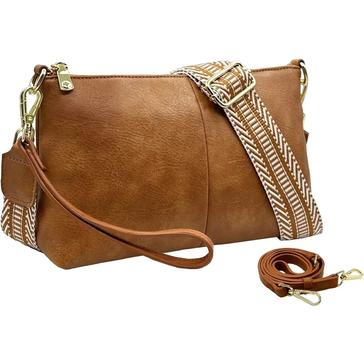 Small Crossbody Clutch Purses Bags for Women Wristlet Wallet Vegan  Handbags Guitar Strap + Leather Strap