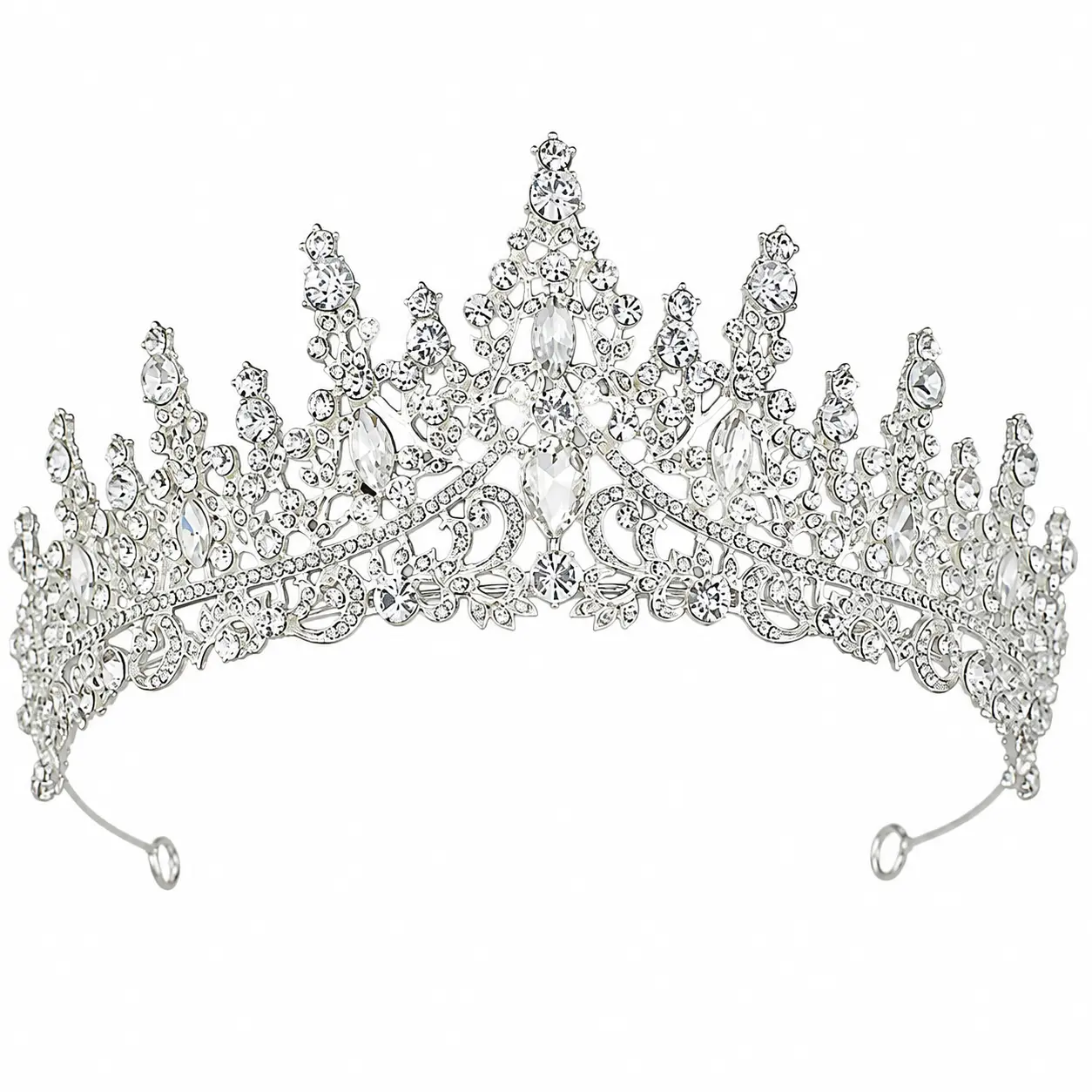 Elegant Alloy Crown Headpiece for Women – Sparkling Crystal Bridal Tiara, Birthday Gift for Teens & Adults, Wedding Accessory, Graduation or Coming-of-Age Celebration Jewelry