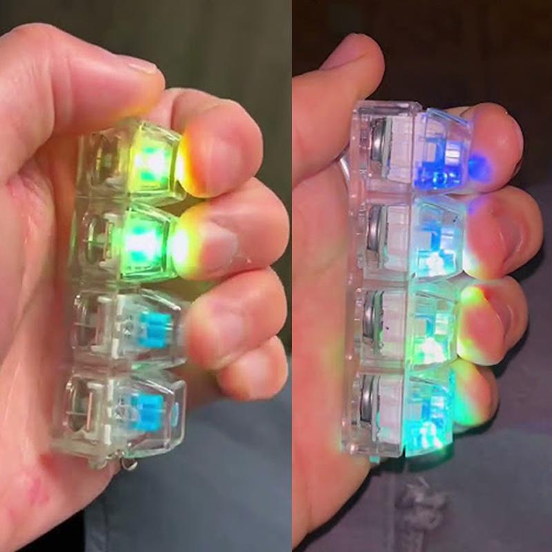 New Stress Anxiety Relief Keyboard Keychain Four Finger Button for Office Home Adults Kid Decompression Clicker Hot Gadget Gifts