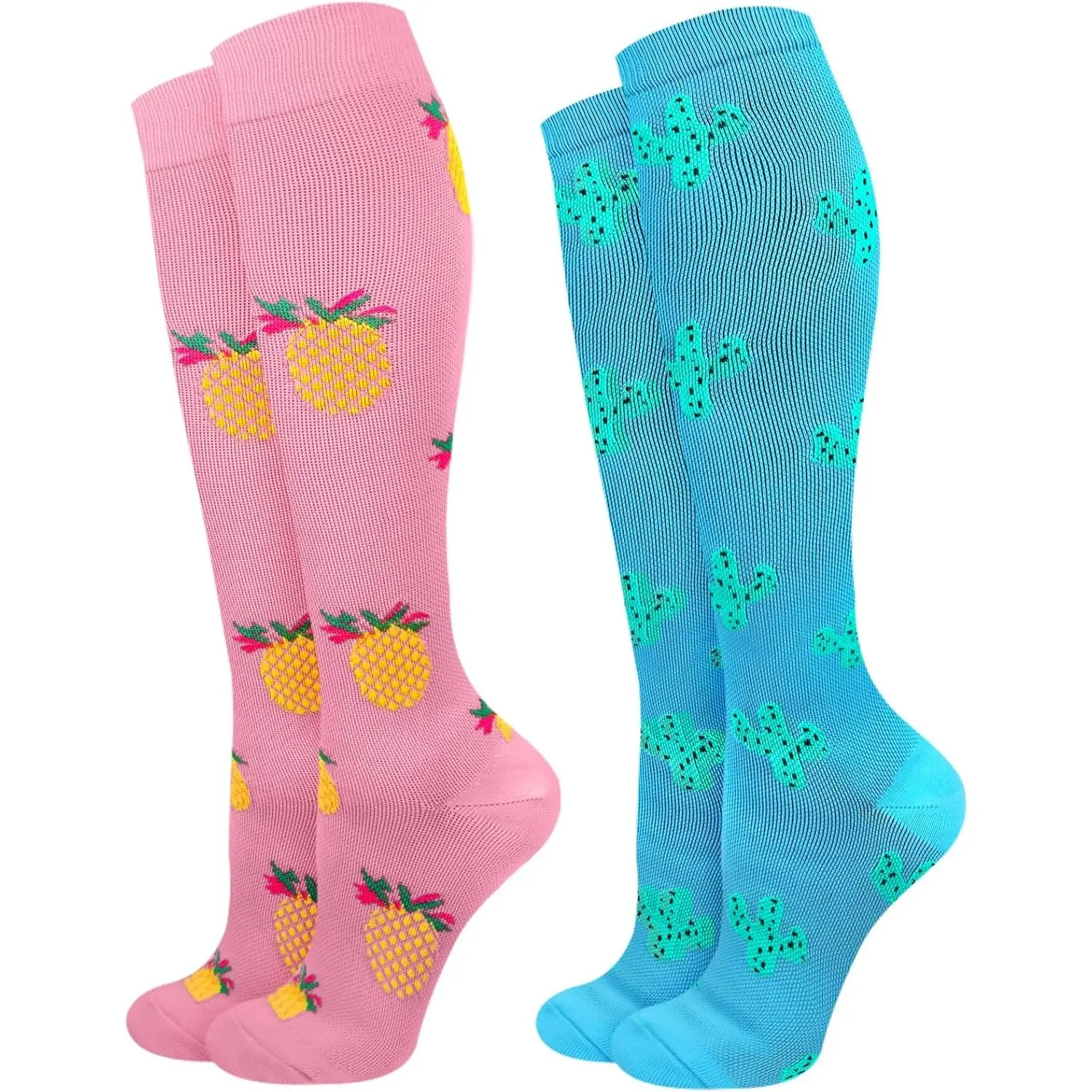 outdoor sports 2Packs Compression Socks for Women - 15-20 mmHg Graduated Circulation Support for Nurses, Athletes and Travel