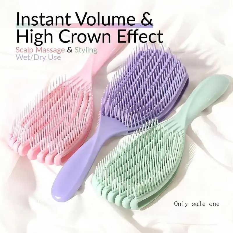 Shell comb, purple comb, high skull comb, fluffy comb, travel comb, wet dry dual-use comb, octopus comb