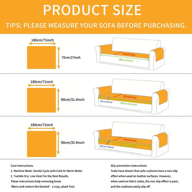 Solid Color Sofa Cover, 1 Count Non-slip Sofa Slipcover, Dustproof Sofa Cushion Cover, Couch Covers, Elastic Sofa Slipcover, Home Decor Supplies for Living Room, Household Items, Soft Sofa Protector, Dustproof Sofa Protector