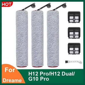 Replacement Brush Roller and Filter for Dreame H12 Pro, H12 Dual, G10 Pro Cordless Wet Dry Vacuum Floor