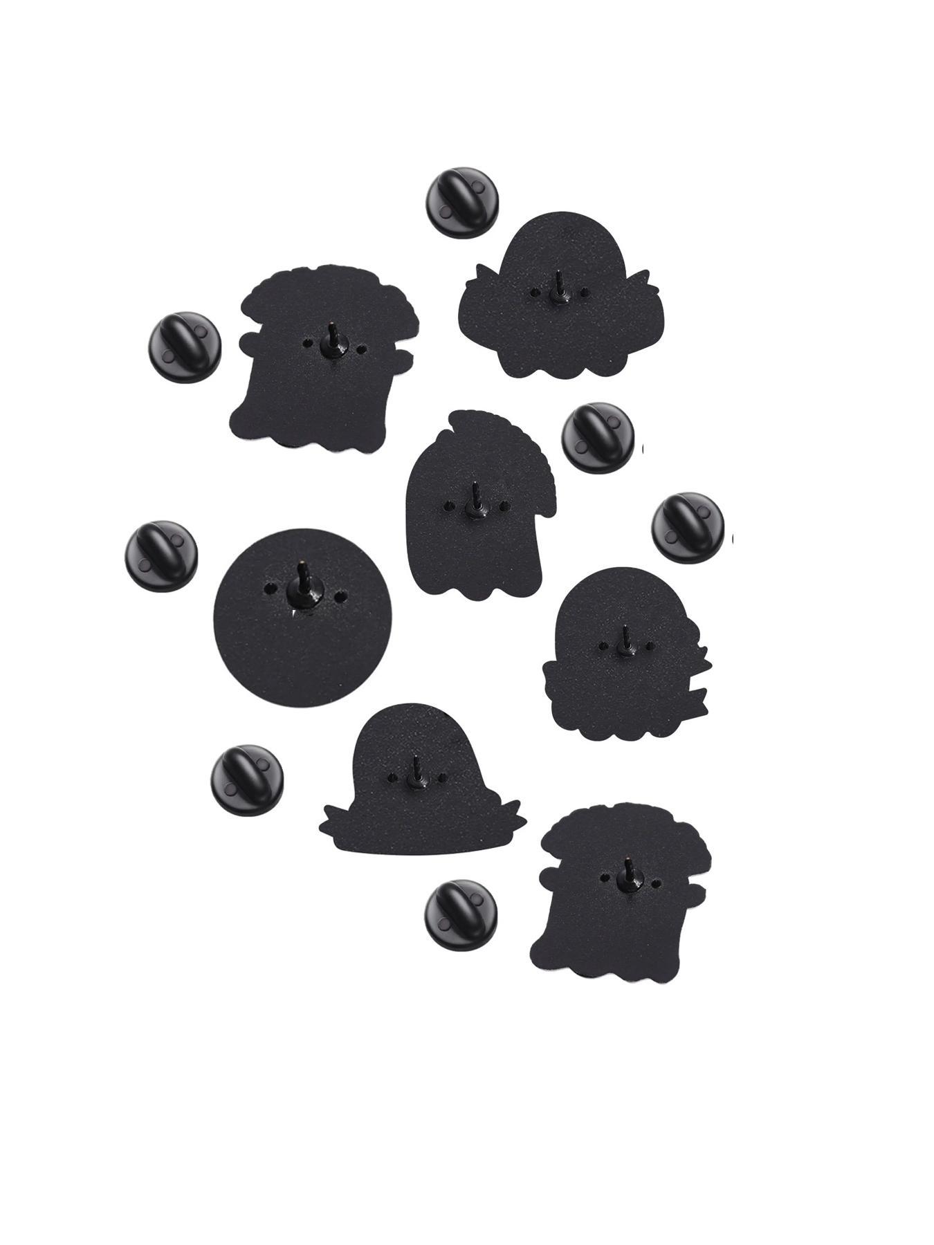 Cute Cartoon Ghost Design Brooch, 7 Counts/set Novelty Badge for Clothes Hat Pin, Fashion All-match Kawaii Accessories As Gift for Women & Men