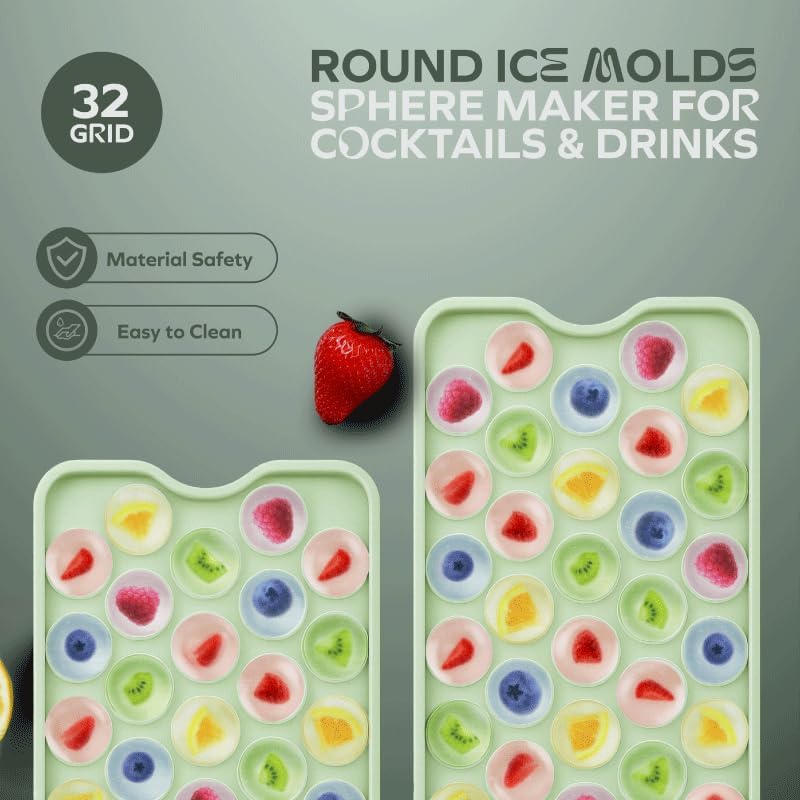 Durable Round Cute Ice Ball Mold  Stackable Plastic Ice Maker for  & Water Bottles   Ice Mold for Perfectly Cool Ice Drinks!