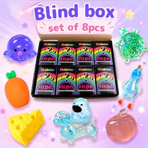 8-Piece Blind Box Malt Sugar Stress Relief Fidget Toys, Creative Slow-Return Squishy, 8 Styles, Party Gift, Relaxing Fun