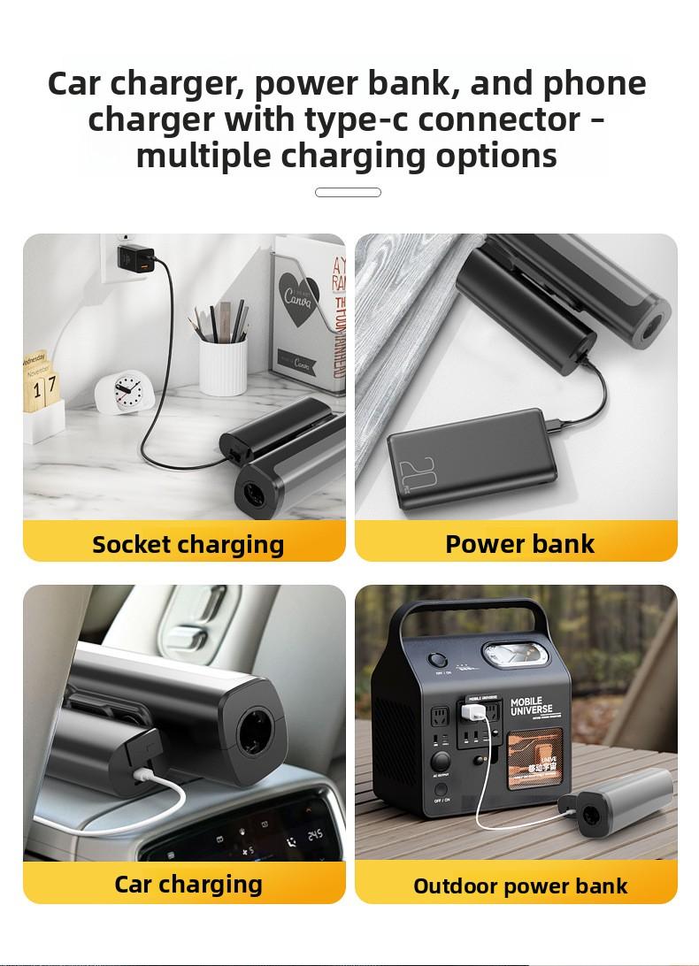 Cordless High Pressure Car Wash Gun, Foldable Portable High Power Washer, Rechargeable Lithium Battery Automatic Cleaning Gun