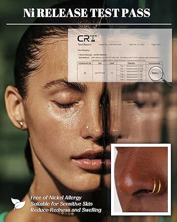 YADOCA 20PCS Septum Rings 16G for Women - Hypoallergenic Surgical Steel Daith Piercing Jewelry Cute Dangle Nose Ring Clicker for Helix, Tragus, Daith, Cartilage Earrings Hoop