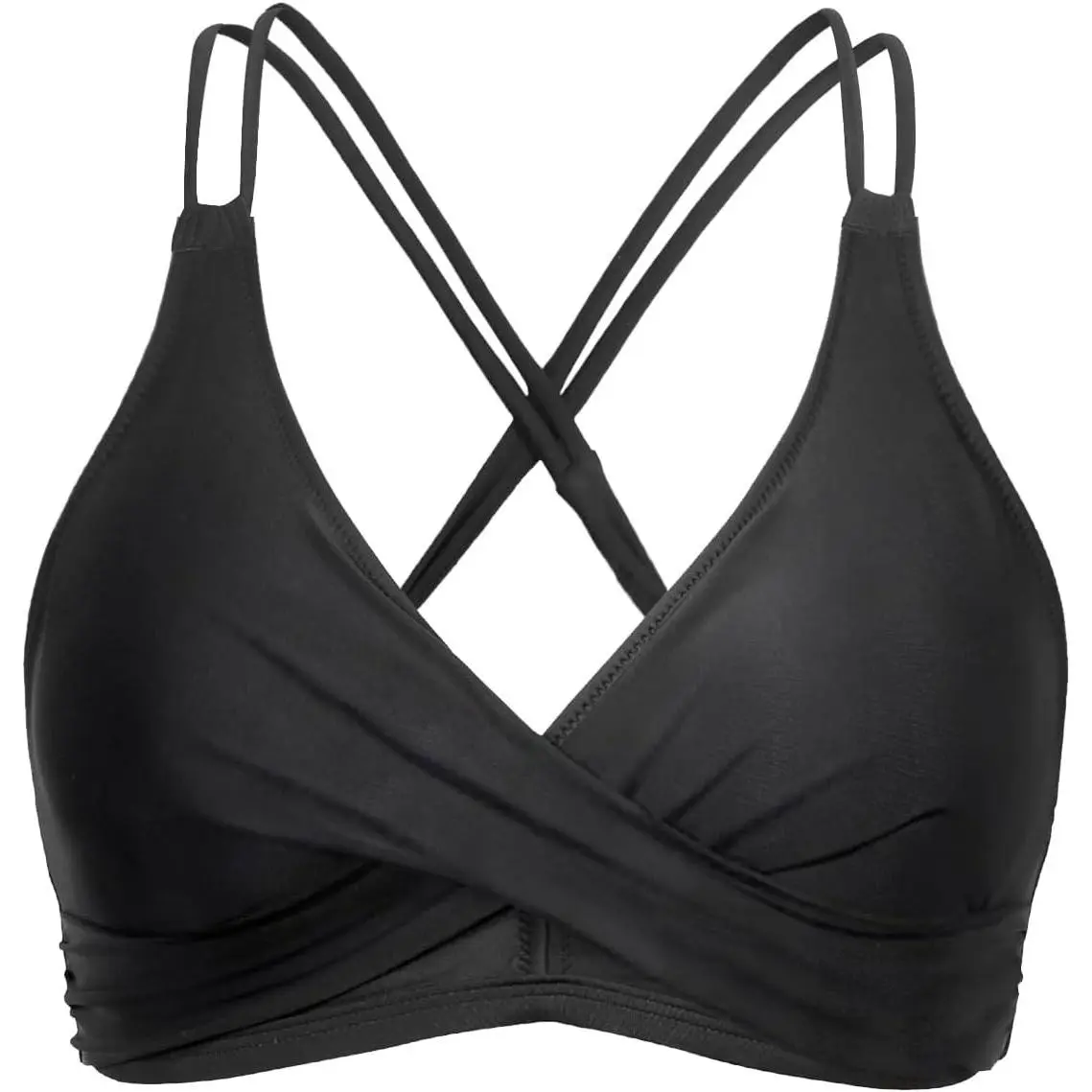 Twist Front Bikini Tops for Women - Push Up Bathing Suit Top Padded Swimsuit Top