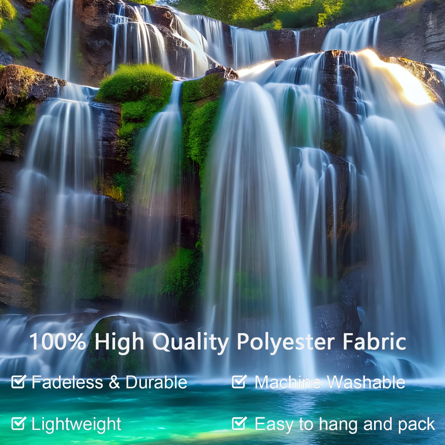 1 piece, Extra Large Waterfall and Sunlight Landscape Tapestry - Polyester Wall Hanging for Living Room, Bedroom, Office Decoration - Easy to Install, No Power Required