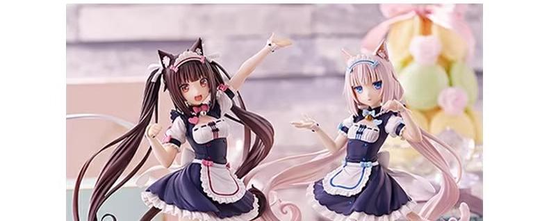 Nekopara Chocola Vanilla KO Figurine Cute Character Models Desktop Ornaments Trendy Toys Kawaii Garage Kit chassis statue Gift