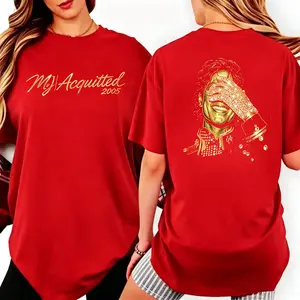 100 Percent Cotton Casual Streetwear Style T-Shirt MJ｜Acquitted 2005 mer Wear Gift For Music Fans And Fashion Lovers #Mike #Smooth Criminal #biopic #music legend #King of Pop#Moonwalker#The Gloved One