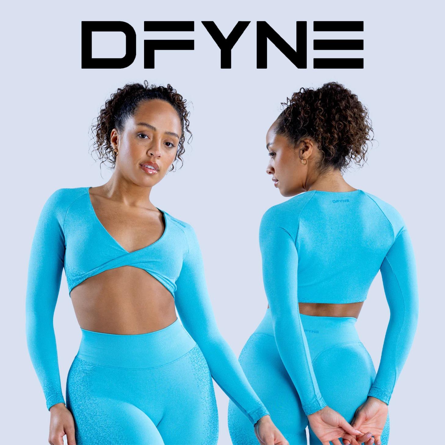 Dfyne Ignite Women's Seamless Long-Sleeve Twisted-Out Loose Fit Fitness Top