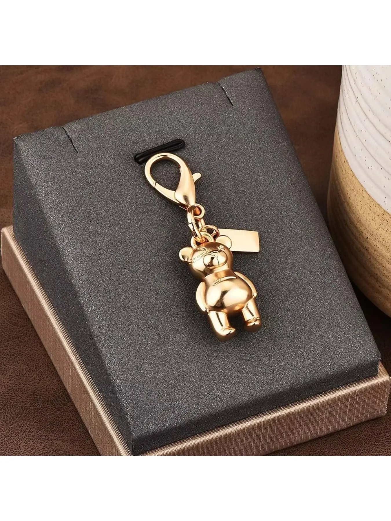 Cute Exquisite Bear, Letter C, High‑end Heart‑shaped Bag Charm, Bag Accessory