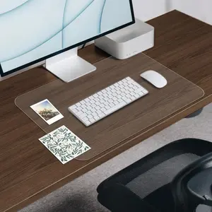 24 x 17 Inch Clear Desk Pad, Waterproof Heat Resistant Desk Protector Mat for Writing Working, Smooth Table Protector for Home and Office Use