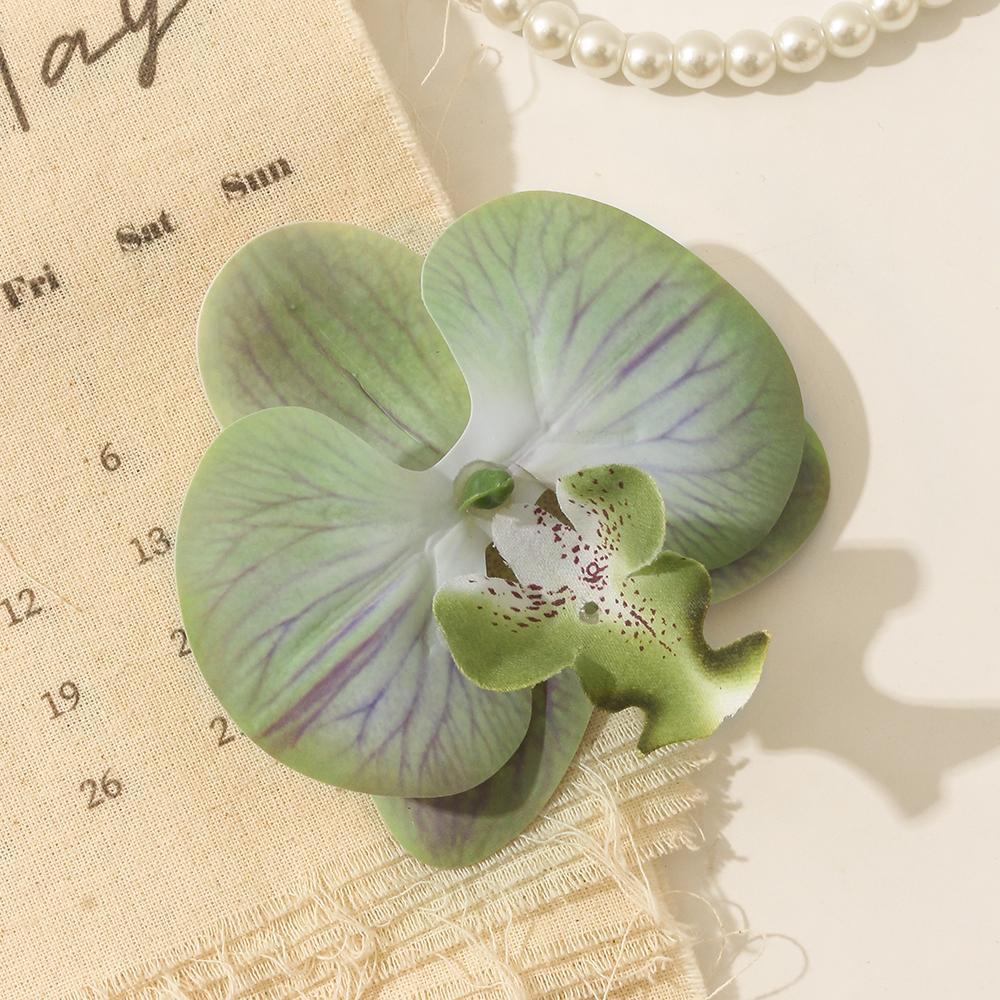 3/5/10Pcs Butterfly Orchid Artificial Flowers for Home Room Decoration Wedding Bridal Accessories Headwear Hair Clips DIY Gifts