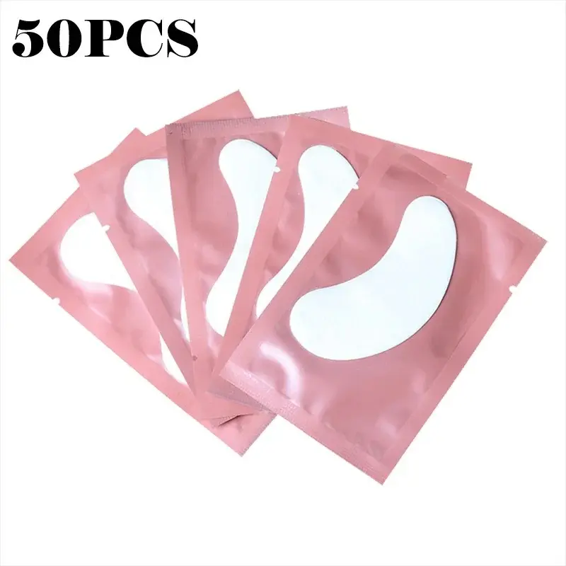 Under Eye Pads for Eyelash Extension | Soft & 50Pairs Skin-Friendly for Delicate Under-Eye Area, Isolates Lower Lashes to Prevent Sticking, Waterproof & Anti-Shift for Secure Fit, Versatile for Lash & Makeup, Individually Wrapped for Hygiene