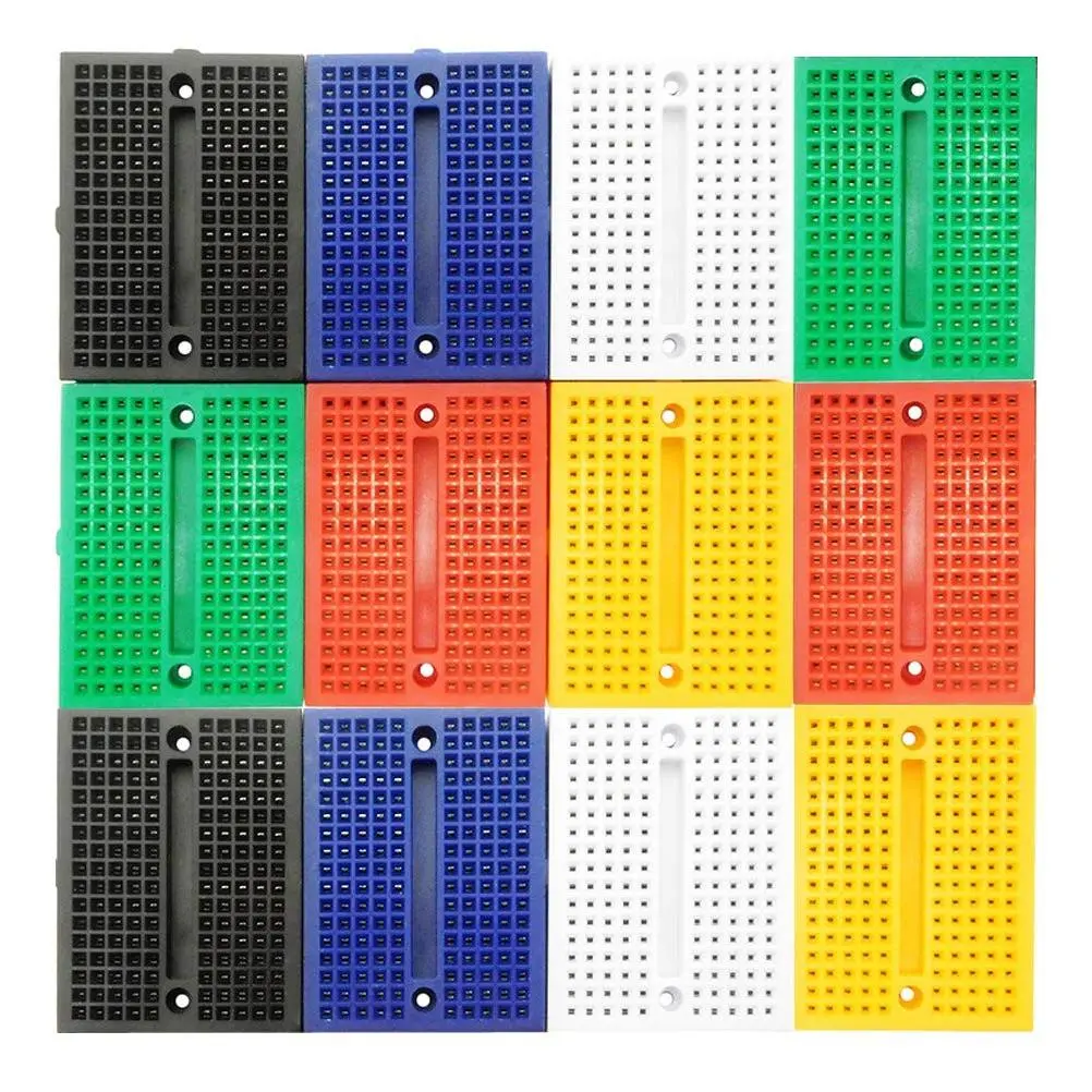 12Packs 170 Points Mini Small Solderless Breadboard Compatible with Proto Shield