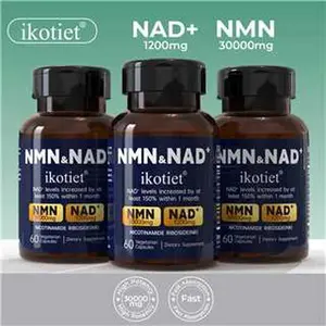 90 Days 3-Bottle Pack IKOTIET All-In-One NAD+/NMN Anti-Aging Supplement — 300mg Nicotinamide | Supports Cellular Energy, Skin Health, Brain & Muscle Function | Nicotinamide Riboside (NR) — 1 Capsule Daily | 1 Bottle + 1 Trial Pack essential