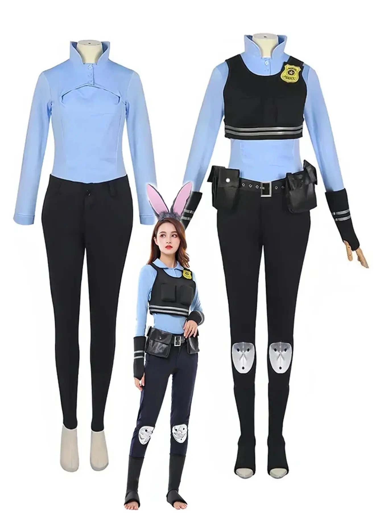Judy Hopps Role Play Costume, Zootopia Carnival Uniform, Anime Cosplay Halloween, Women's Game Dress-Up Clothing