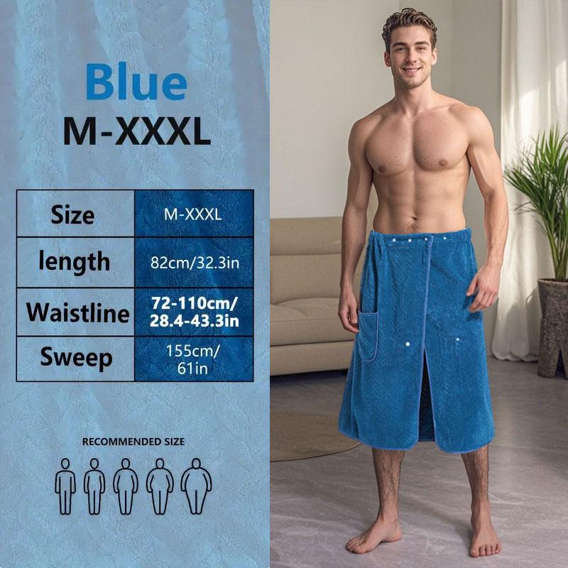 Men's Large Blue Bath Towel, Absorbent Beach Towel, Hotel Towel and Swim Towels, Modern Striped Design, Perfect for Swimming and Relaxing